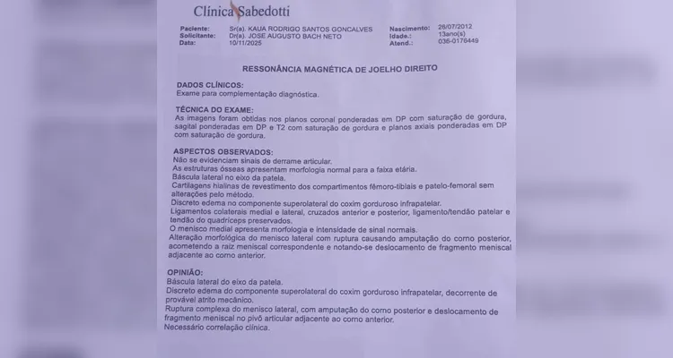 Família cria vaquinha para auxiliar em cirurgia de jovem de Ponta Grossa