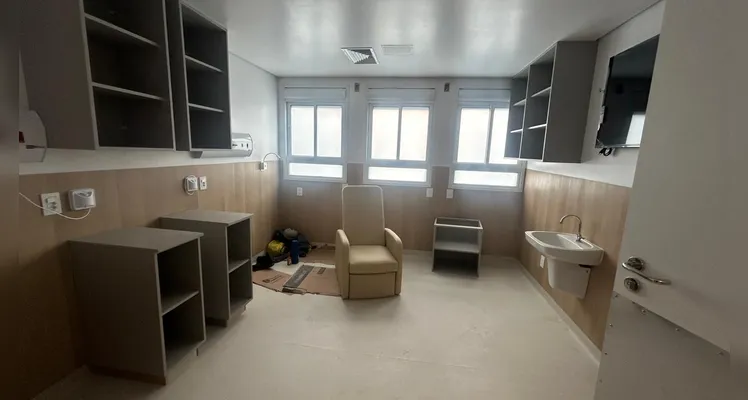 As reformas, realizadas juntamente com a Itaipu, permitiram a expansão do setor de Maternidade do hospital |