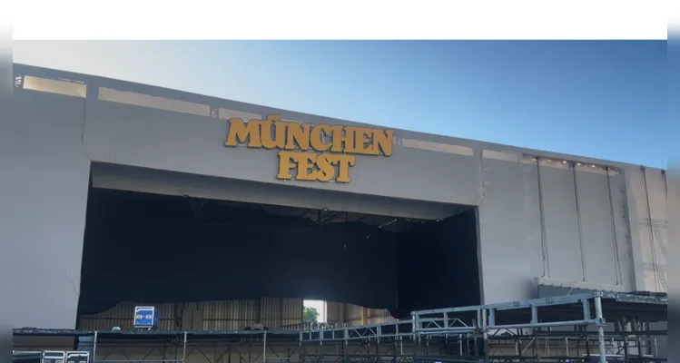 Estrutura da Münchenfest avança para iniciar evento nesta sexta; veja registros