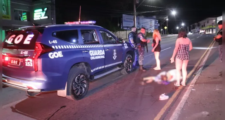 Momento em que vítima foi atendida