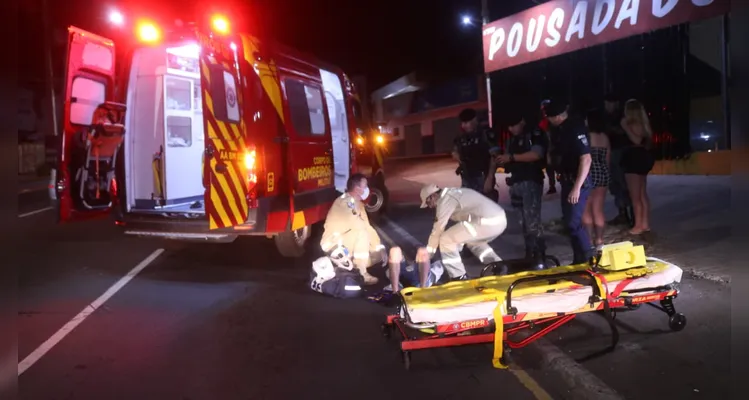 Momento em que vítima foi atendida