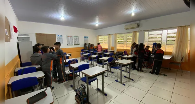 A classe também desenvolveu encenações com os aprendizados recebidos.