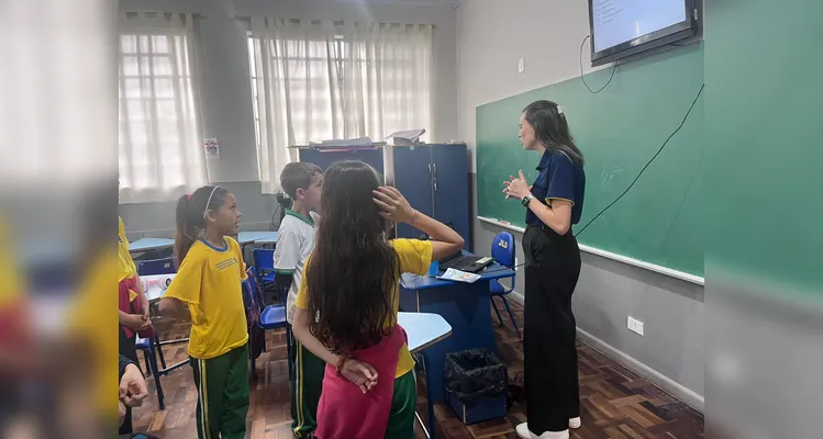 A turma também participou de um quiz para testar os conhecimentos aprendidos com a história.