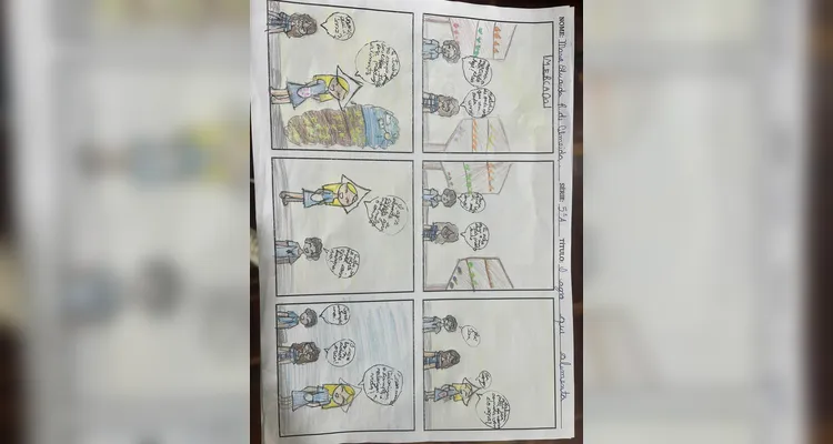 A turma produziu uma nova HQ com os personagens da história trabalhada, se empenharam em ações tarefas de casa, como fotografar alimentos e entrevistar os familiares, e ainda fizeram uma saída a campo muito especial.