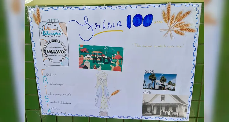 A classe realizou uma série de estudos e ações, entre elas a confecção de cartazes e a preparação de biscoitos.