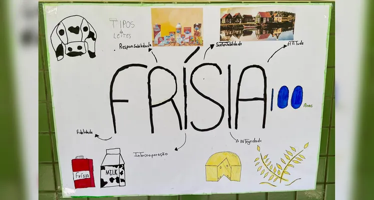 A classe realizou uma série de estudos e ações, entre elas a confecção de cartazes e a preparação de biscoitos.