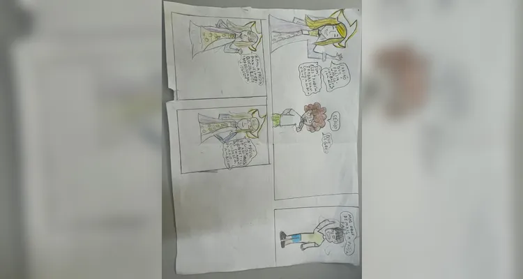 A classe realizou uma série de estudos e ações, entre elas a confecção de cartazes e a preparação de biscoitos.