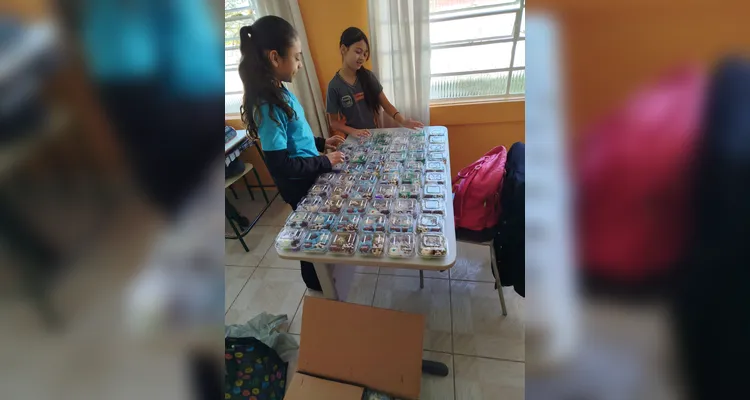 Os alunos ajudaram em todas as partes do processo de venda e entrega dos doces, além de realizarem tarefas com a HQ especial da Frísia.