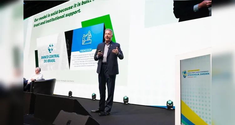 Márcio Zwierewicz na sua participação na Woccu