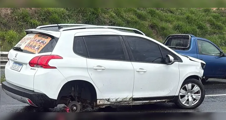 Rainha da München sofre acidente de carro na BR-376, em Tibagi
