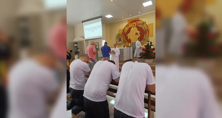 Catequese na Penitenciária de Ponta Grossa II celebra batismos e crismas