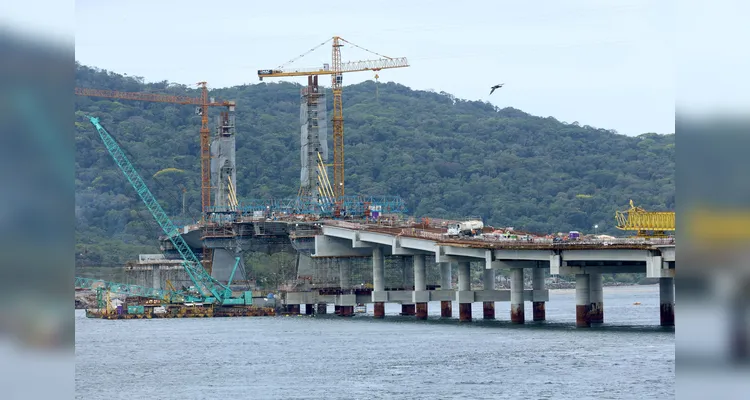 Ponte de Guaratuba chega a 80% de execução e obras seguem em ritmo acelerado