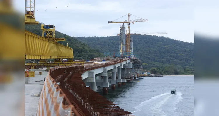 Ponte de Guaratuba chega a 80% de execução e obras seguem em ritmo acelerado