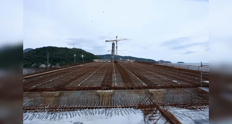 Ponte de Guaratuba chega a 80% de execução e obras seguem em ritmo acelerado