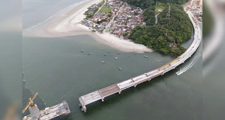 Ponte de Guaratuba chega a 80% de execução e obras seguem em ritmo acelerado