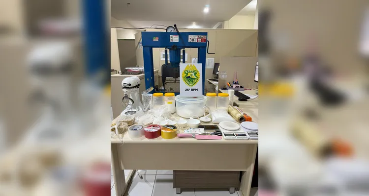 Laboratório de cocaína é desmantelado pela Polícia Militar em Telêmaco Borba