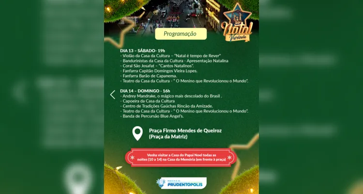 Confira a programação completa.