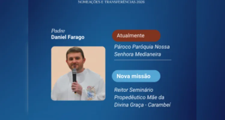 Dom Bruno anuncia transferências e cinco novas paróquias em Ponta Grossa