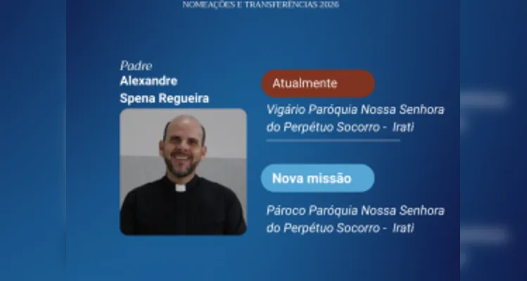 Dom Bruno anuncia transferências e cinco novas paróquias em Ponta Grossa