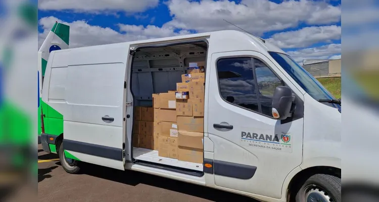 Com apoio aéreo, PR leva milhares de insumos hospitalares para Rio Bonito do Iguaçu