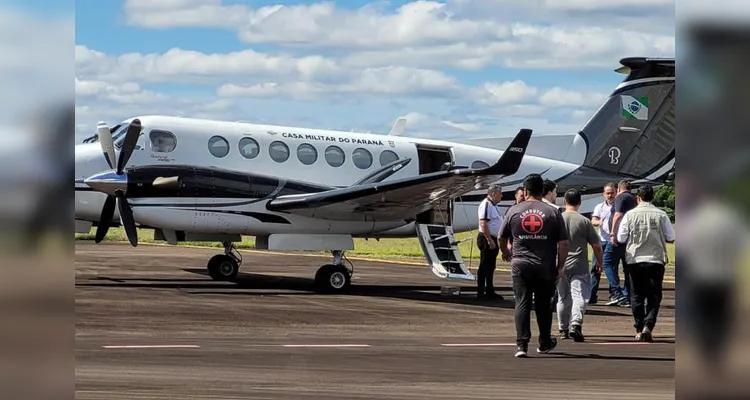 Com apoio aéreo, PR leva milhares de insumos hospitalares para Rio Bonito do Iguaçu