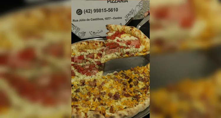 Pizzas são elaboradas com ingredientes selecionados
