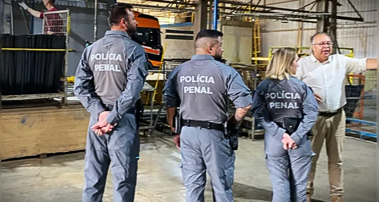 Agentes da Polícia Penal acompanham trabalhos na BR7.