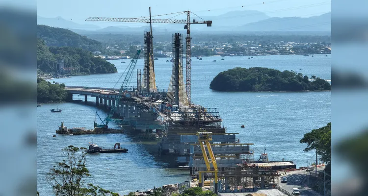 Ponte de Guaratuba chega a 88% de execução com a instalação das estacas