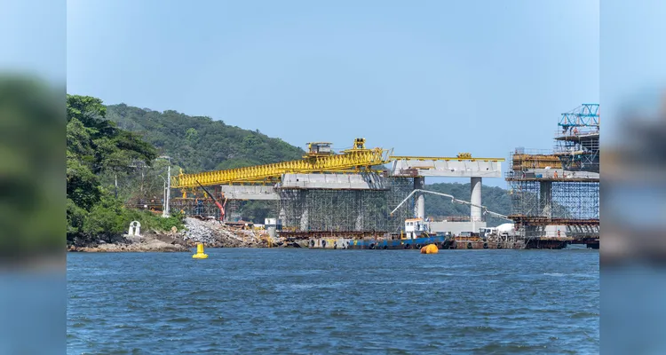 Ponte de Guaratuba chega a 88% de execução com a instalação das estacas