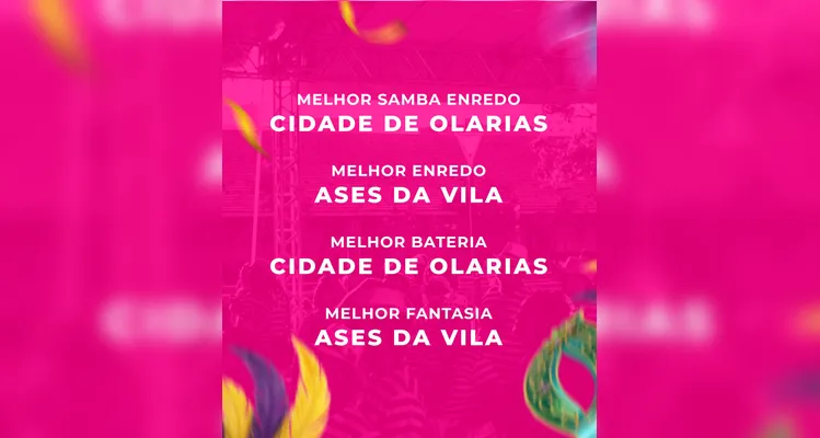 Após revisão técnica, Ases da Vila é campeã do Carnaval de Ponta Grossa