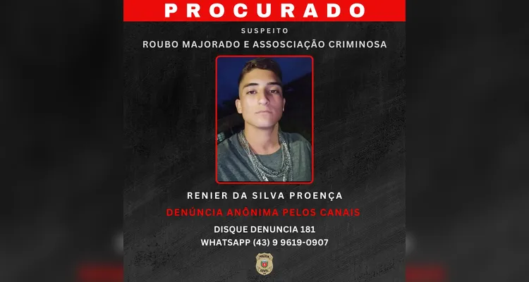 Polícia de Sengés conclui investigação de roubo, prende suspeito e procura foragidos