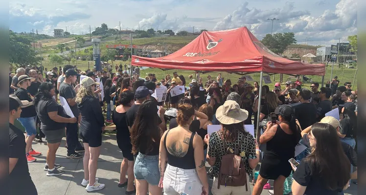 Manifestantes se emocionaram durante protesto