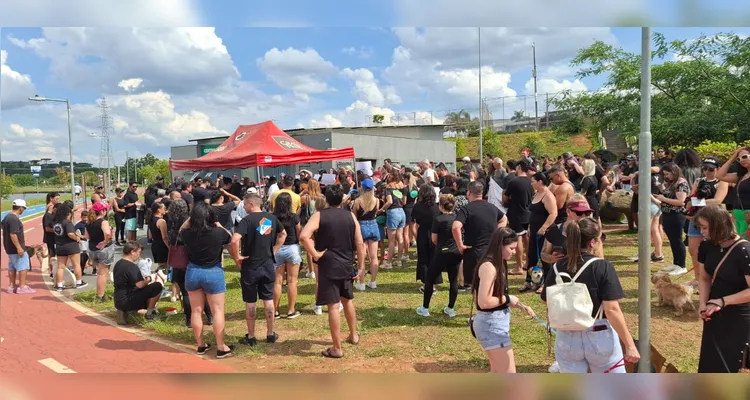 Manifestantes se emocionaram durante protesto