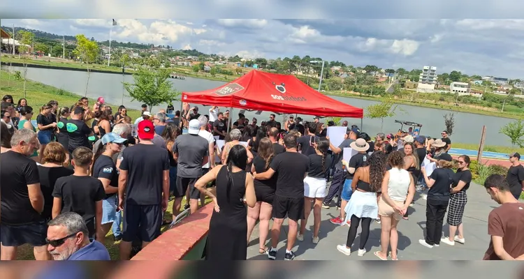 Manifestantes se emocionaram durante protesto