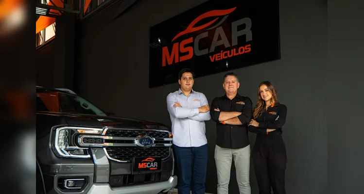 Marcelo Santos (centro), junto com João Henrique e Rafaela Santos