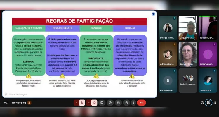 Confira a série de registros realizados pelos educadores ao longo da formação.