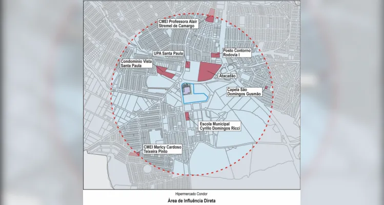 Hipermercado será instalado às margens da Avenida Visconde de Taunay, no cruzamento coma rua Prefeito Albary Guimarães