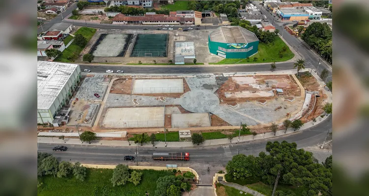 Estado realizou obras para construir complexo esportivo em Piraí do Sul.