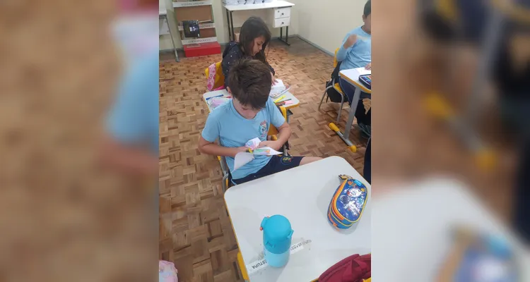 Confira os registros do trabalho em sala de aula.