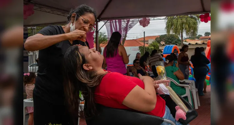 A ação também contou com espaço de lazer para o público infantil com brinquedos disponíveis para as crianças.