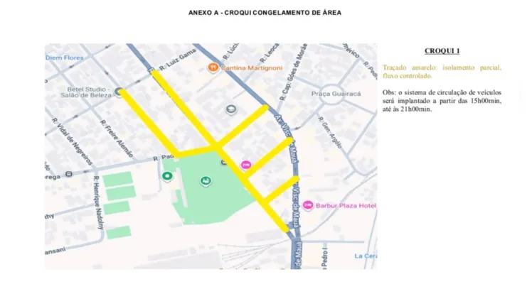 Confira o cronograma de intervenções.