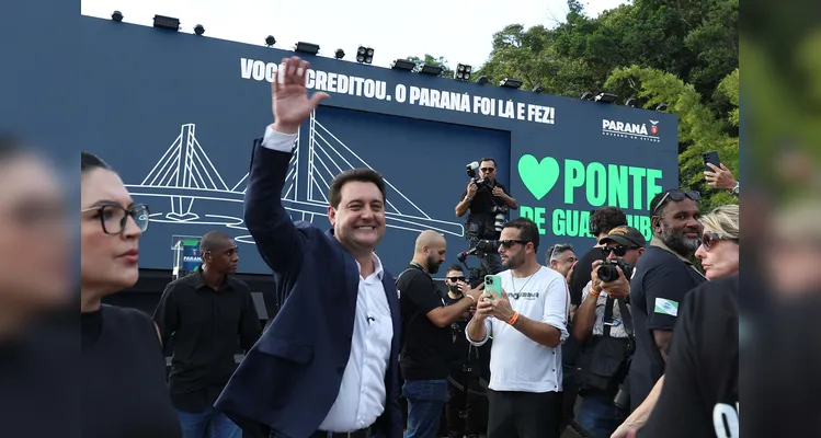 O governador Carlos Massa Ratinho Junior inaugura nesta sexta-feira (1) a Ponte de Guaratuba