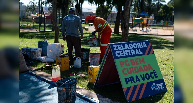 Prefeitura revitaliza praças e espaços públicos de Ponta Grossa