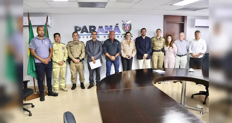 A agenda contou com a presença de representantes e técnicos que ocupam cargos de decisão dentro da Secretaria de Segurança Pública do Paraná.