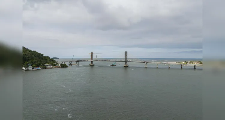Estado divulga novas imagens da construção da Ponte de Guaratuba