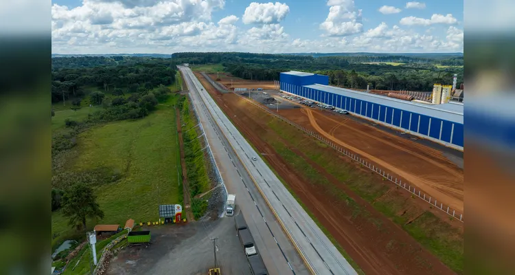 O governador Carlos Massa Ratinho Junior participou da inauguração de duplicação em concreto da PRC-466 entre Guarapuava e o Distrito de Palmeirinha
