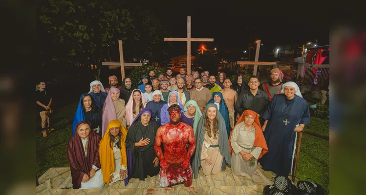 Paróquia realiza primeira encenação da Paixão de Cristo em Ponta Grossa