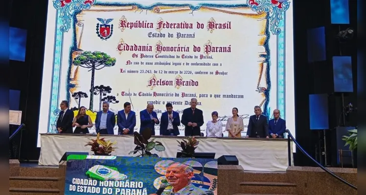 Exemplo de fé, Pastor Nelson recebe título de 'Cidadão Honorário do Paraná'