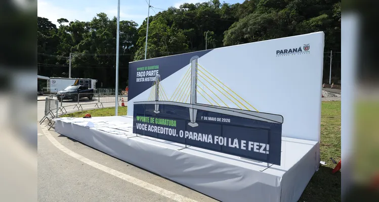 Governo do PR divulga imagens da preparação para inauguração da Ponte de Guaratuba