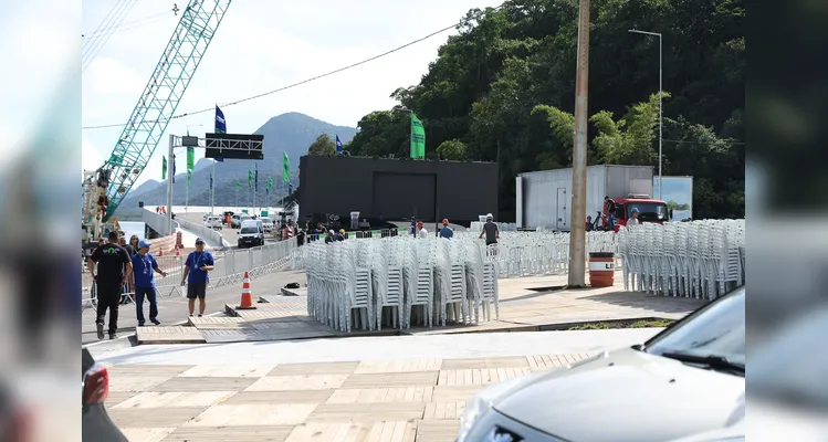 Governo do PR divulga imagens da preparação para inauguração da Ponte de Guaratuba